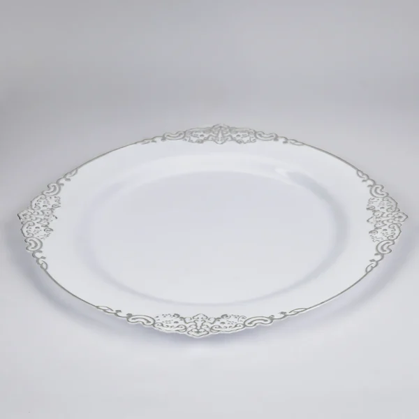 Silver Rimmed Plastic Plates