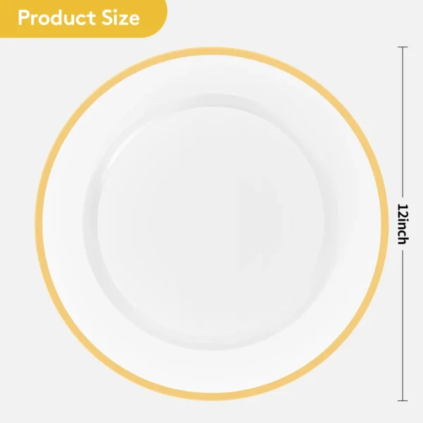 gold rimmed charger plates