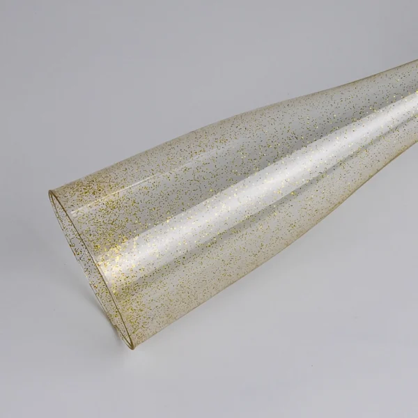 9oz Clear Gold Plastic Champagne Flute
