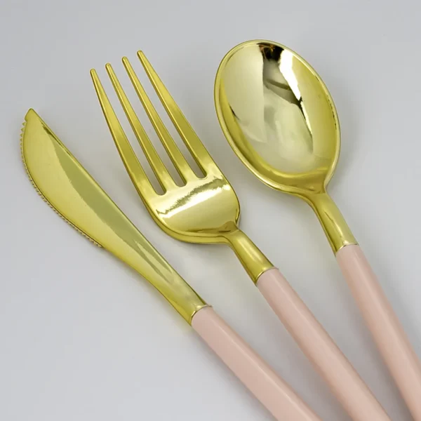 Bulk pink cutlery set