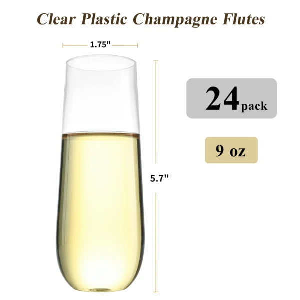 Clear Plastic Champagne Flute