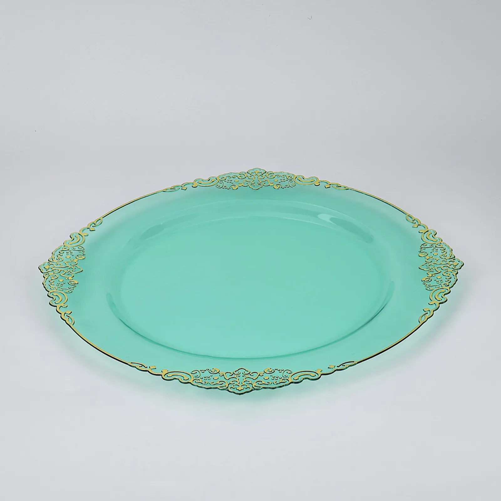 Translucent Green Fancy Disposable Plates