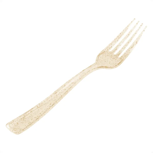 Glitter plastic fork