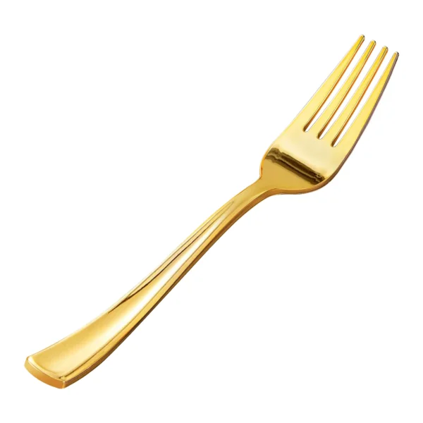 Gold Plastic Fork Bulk