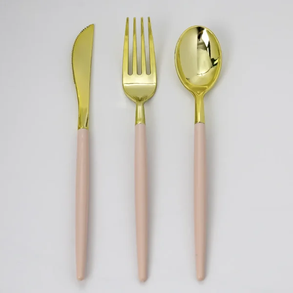 Pink cutlery set