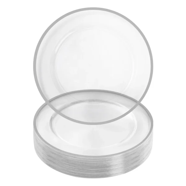 Silver Rim Charger Plate