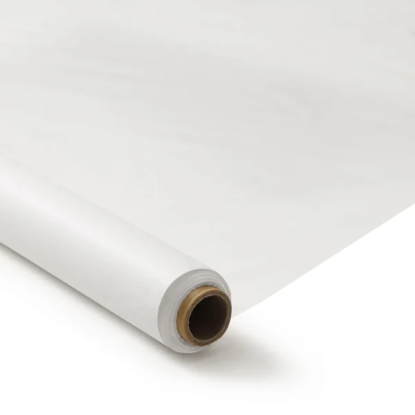 White Plastic Tablecloth Roll