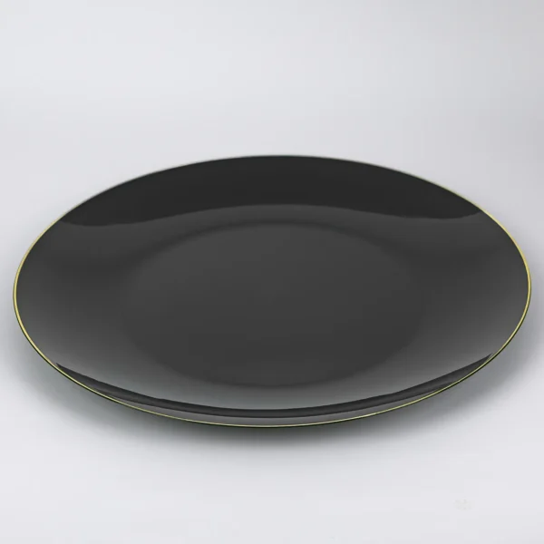 Black Gold Dessert Plate