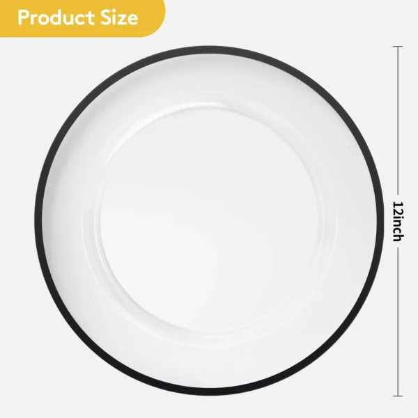 black rim charger plate