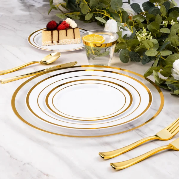 clear and gold charger plates 3