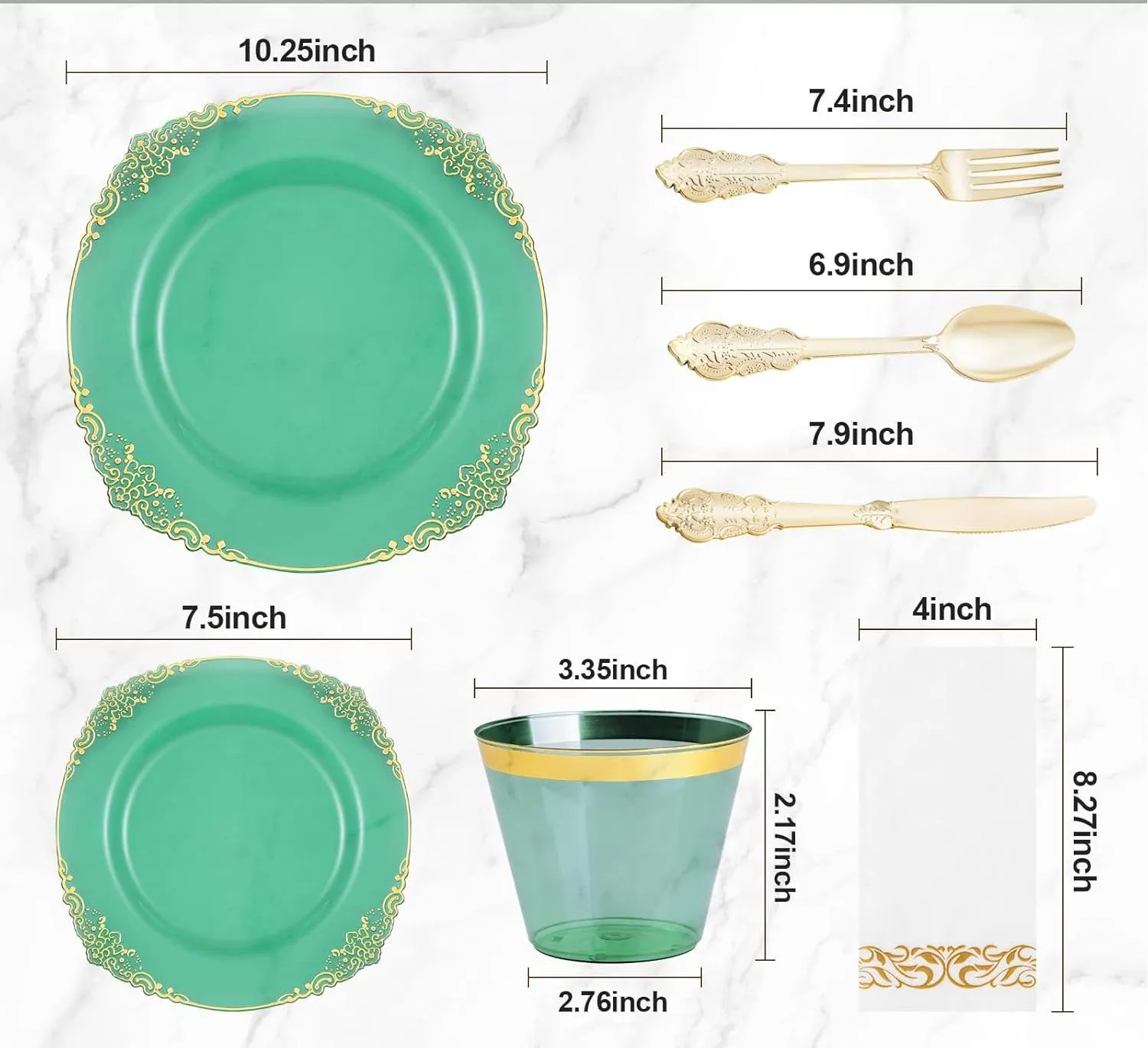 Disposable dinner plate sizes