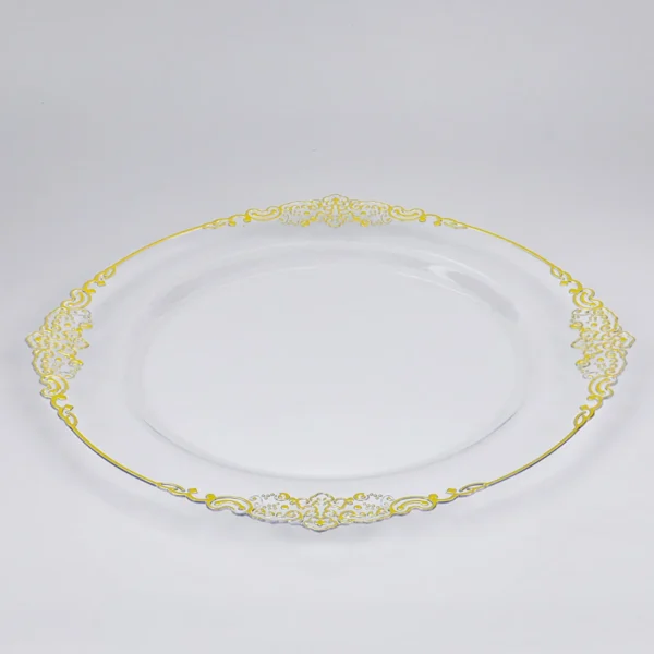 Clear and Gold Plastic Plates​