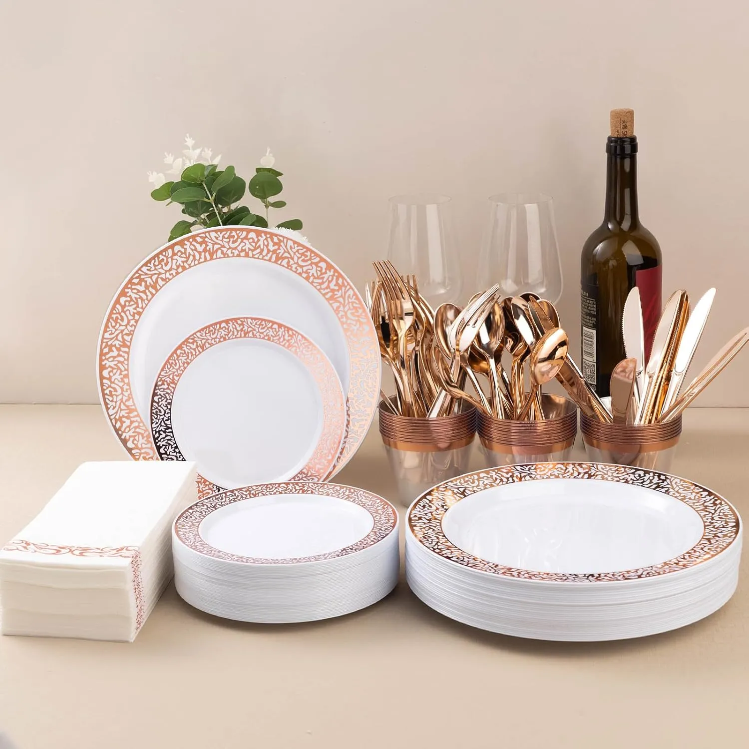 rose-gold-plastic-dinnerware