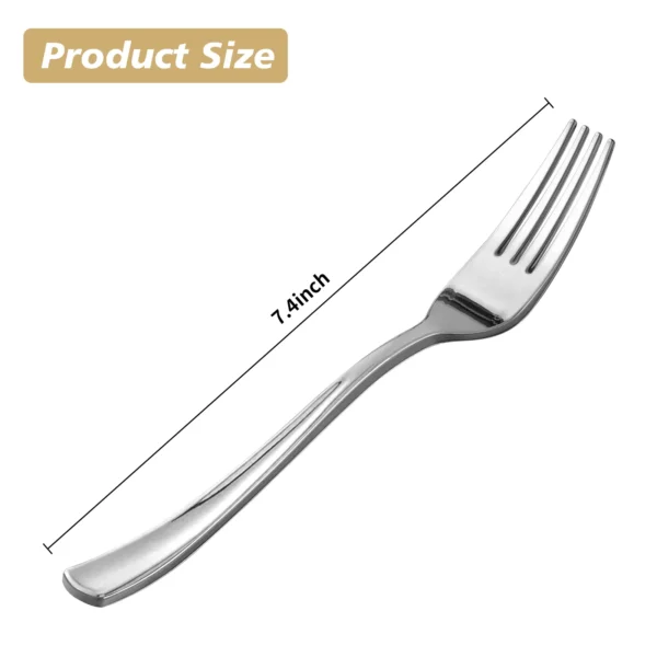 plastic forks silver