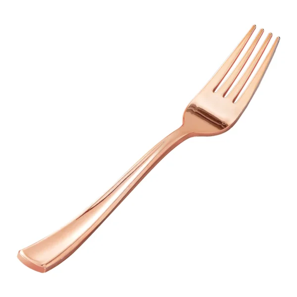 Rose Gold Plastic Forks