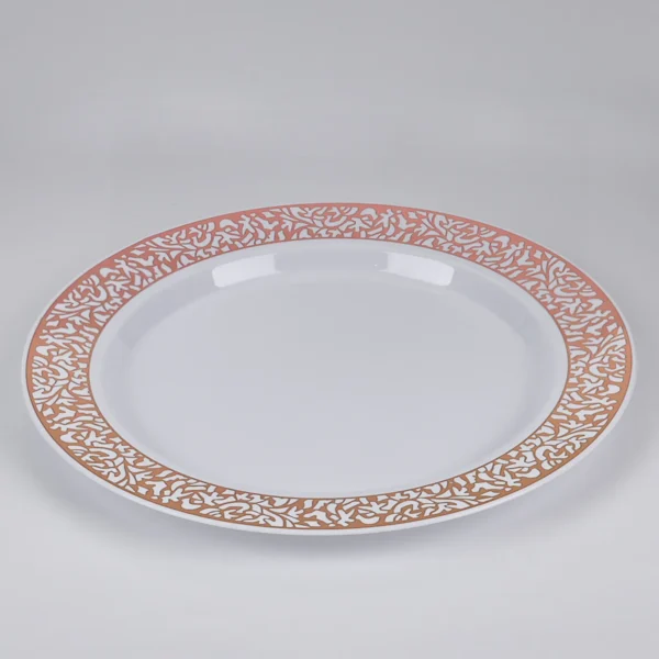 Pink embossing dinner plates