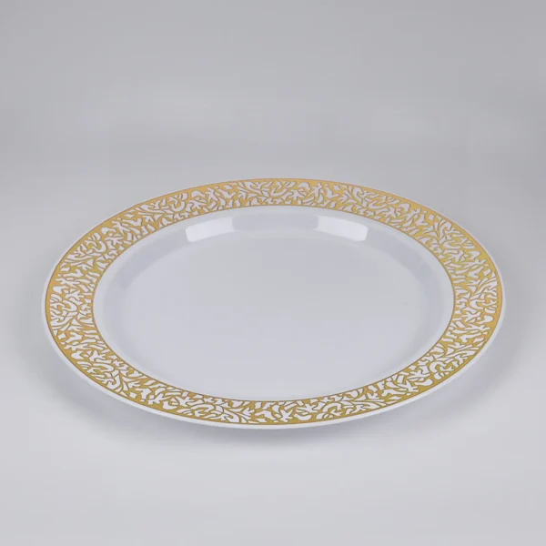 Gold embossing dinner plates