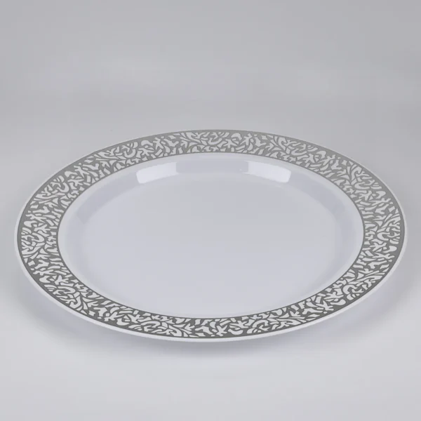 Silver embossing dinner plates
