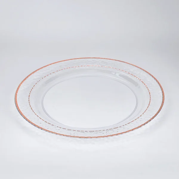 Small gold marble-pattern plates