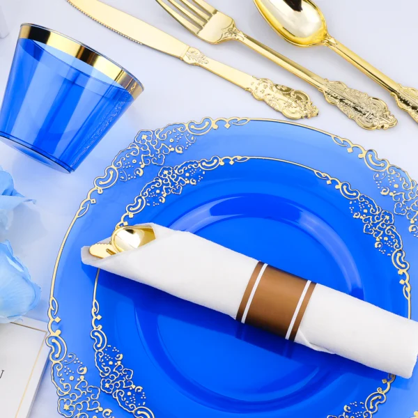 Blue plastic plates 2