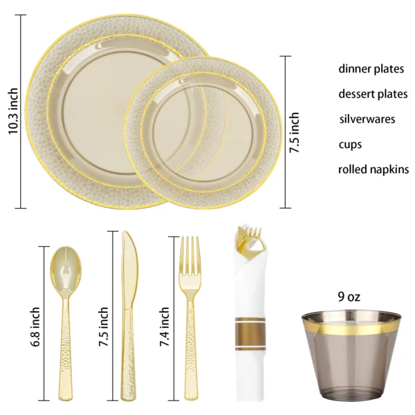 black plastic plates set