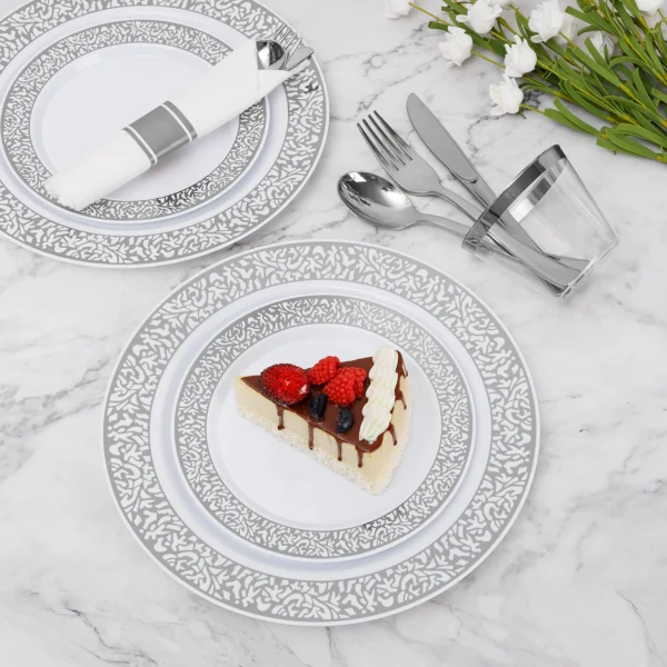 silver dessert plates