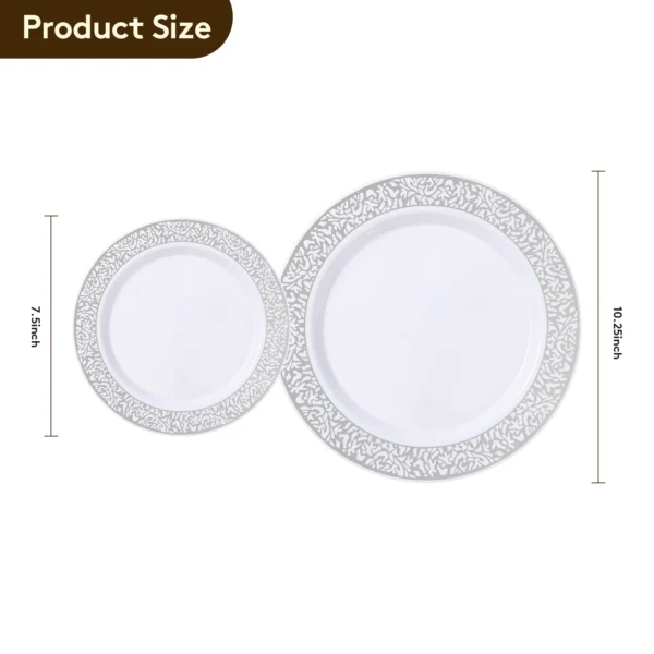 silver plastic plate
