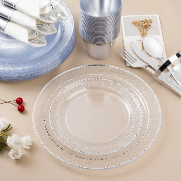10 inch clear plastic plates